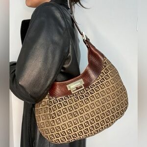 Fendi Zucchino Monogram Hobo with Clip